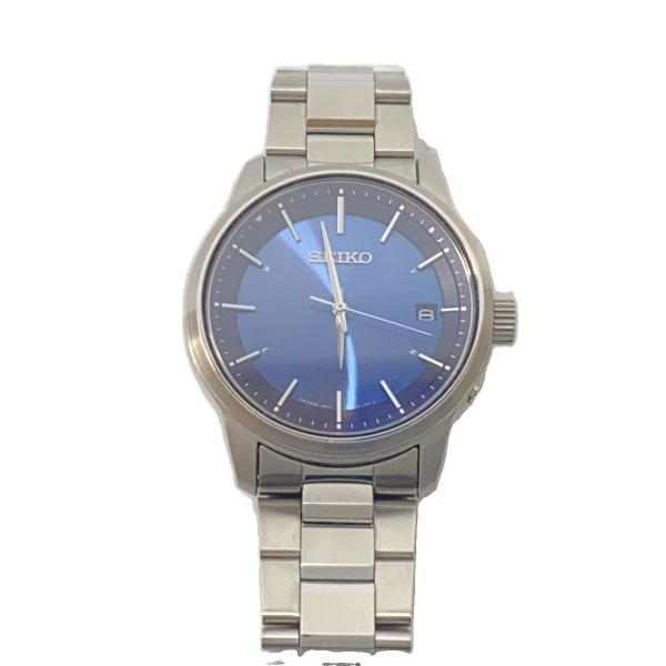 セイコー SEIKO ソーラー　電波 SS 7B24-0BR0 良好に稼働中 SEIKO◇ソーラー腕時計/アナログ/--/BLU/SLV/7B24-0BR0 : セカンド