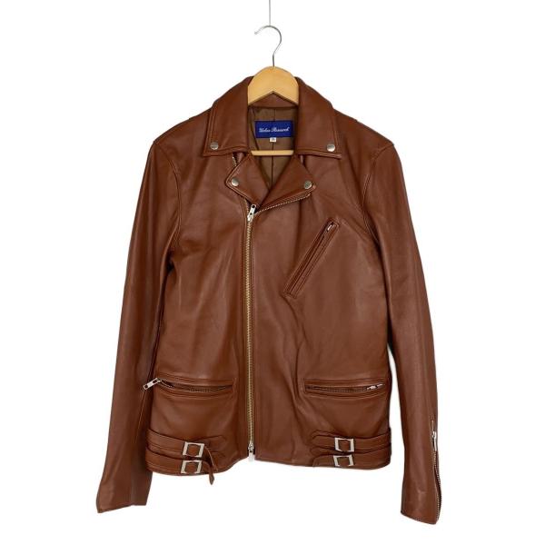 URBAN RESEARCH◇ダブルライダースジャケット/38/羊革/ブラウン/無地