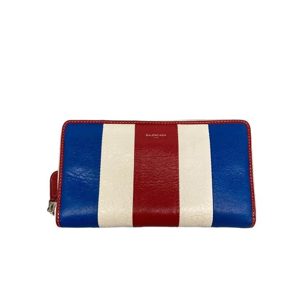 BALENCIAGA◇長財布/羊革/マルチカラー/ストライプ/レディース/BAZER