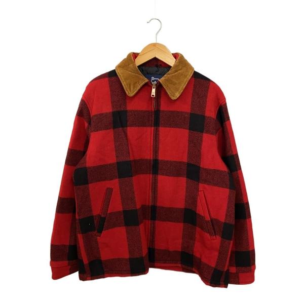 Woolrich◇ジャケット/M/ウール/RED/チェック/1650-113/バッファロー