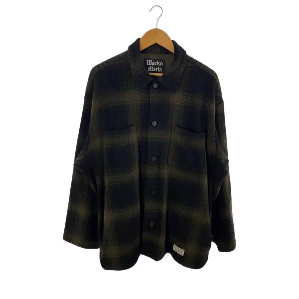 WACKO MARIA◇23AW/CHECK FLEECE SHIRT JACKET/L/ポリエステル/GRN