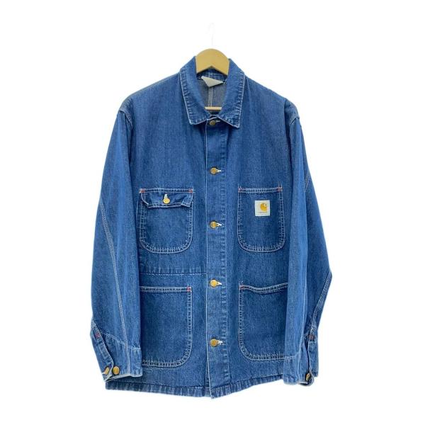 Carhartt デニムカバーオール 裏地無し90s アメリカ製　 チョアコート Carhartt◇カバーオール/--/コットン/IDG/無地/デニムチョアコート/USA
