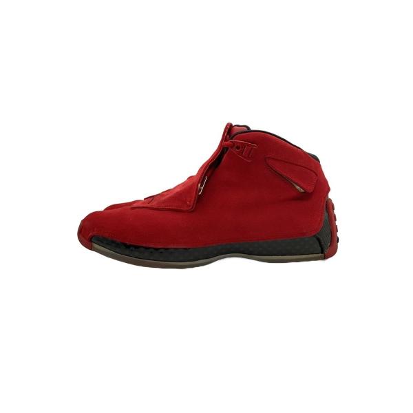 NIKE◆AIR JORDAN 18 RETRO/エアジョーダンレトロ/レッド/AA2494-601/27.5cm/RED//