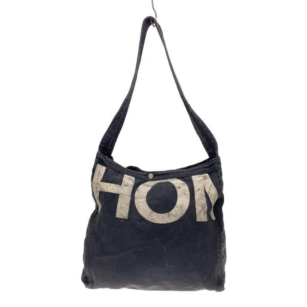 COMME des GARCONS HOMME◇ショルダーバッグ/キャンバス/BLK/プリント