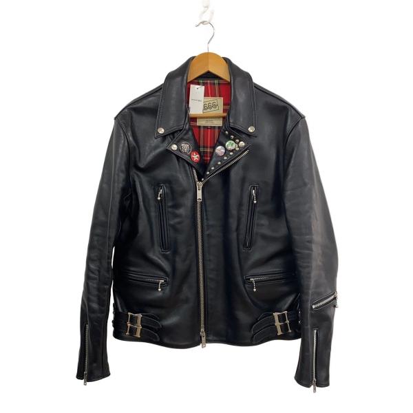 【美品/36】666 ダブルライダースジャケット ステアハイド 原宿店購入 666 Leather Wear◇ダブルライダースジャケット/40/日本製/ステア