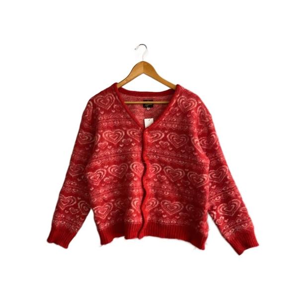 Needles◇カーディガン(厚手)/S/モヘア/RED/PU313 : セカンド
