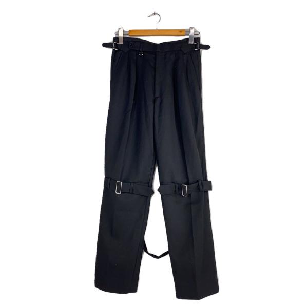 KIDILL◇25ss/TAILORED BONDAGE DRESS PANTS/44/ウール/ブラック