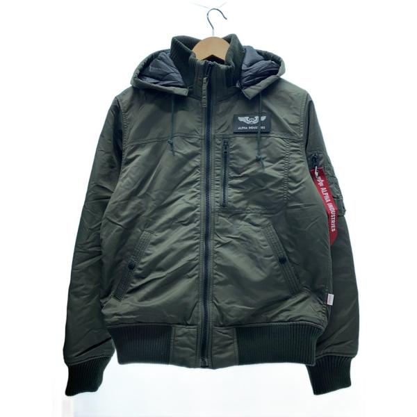 ALPHA INDUSTRIES◇フライトジャケット/M/ナイロン/KHK/無地/TA1716