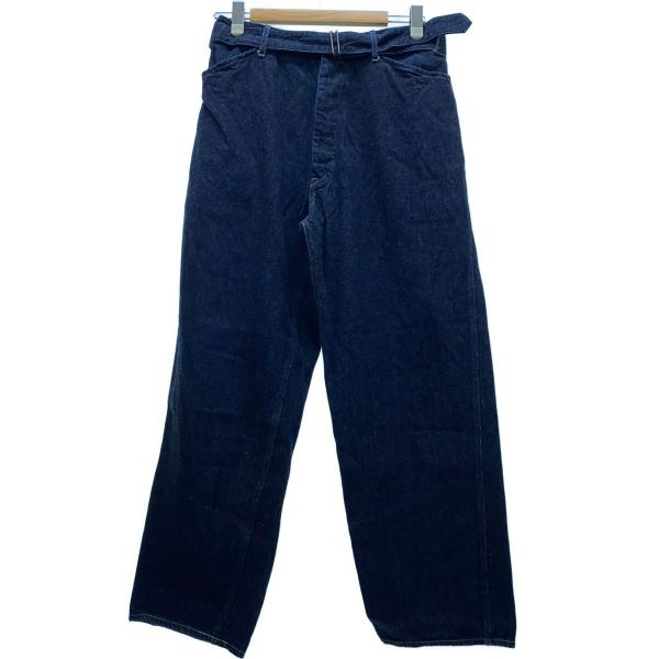 COMOLI◇デニムベルベットパンツ/ボトム/2/コットン/IDG/無地/X01