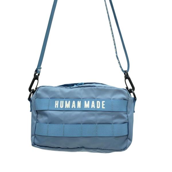HUMAN MADE◇MILITARY POUCH/ショルダーバッグ/ナイロン/BLU