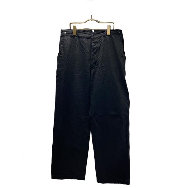 COMOLI◇25SS/デニムオーバーパンツ/ボトム/2/コットン/BLK/B01-03002