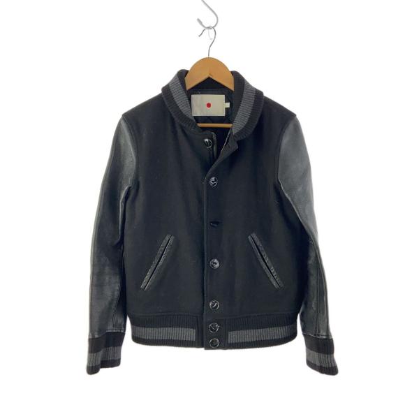 marka◇スタジャン/2/ウール/BLK/M10C-04BL01C/袖レザー : セカンド