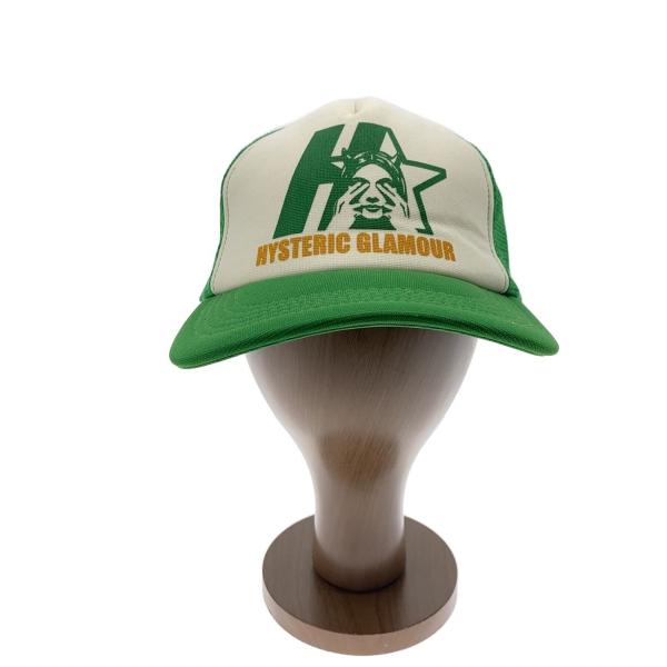 HYSTERIC GLAMOUR◇メッシュキャップ/FREE/ナイロン/GRN/プリント