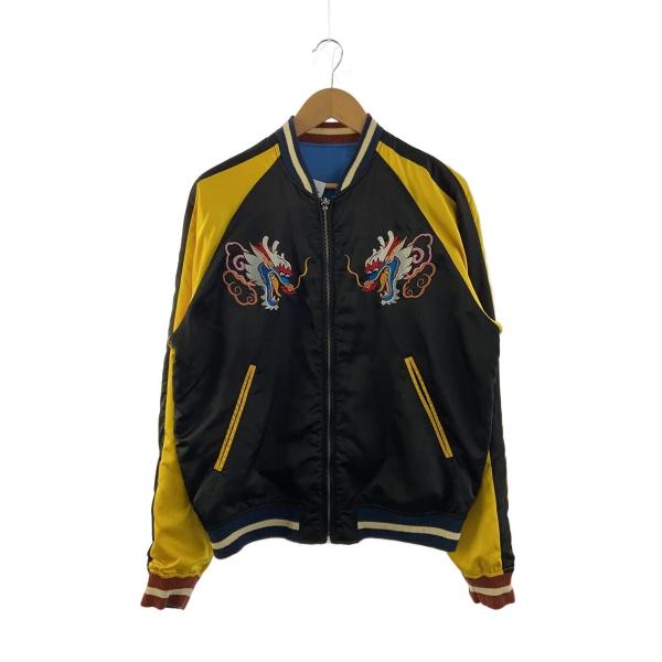 DIESEL◇リバーシブル/スカジャン/M/ポリエステル/BLK : セカンド