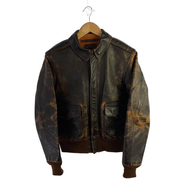 THE REAL McCOY'S◇A-2 Leather Flight Jacket/36/レザー/BRW/30-1415