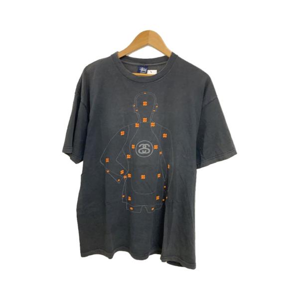 STUSSY◇90s/紺タグ/USA製/OLD/Shooting Target/Tシャツ/XL/コットン