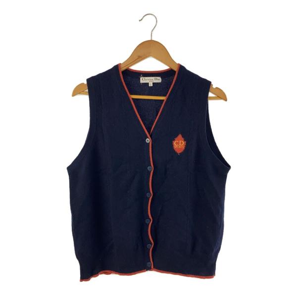 Christian Dior SPORTS クリスチャンディオール ニットベスト Christian Dior SPORTS◇エンブレムロゴ刺繍カシミアニットベスト(厚手
