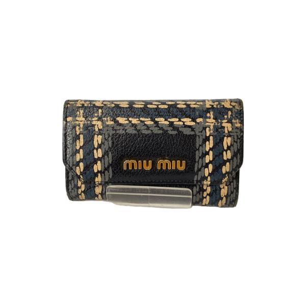 miu miu 黒 レザー キーケース Amazon.co.jp: [ミュウミュウ] マテラッセ レザー キーケース 6