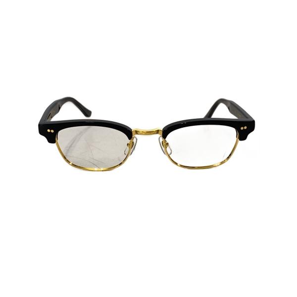 金子眼鏡◇KV-27/VINTAGE/メガネ/ハーフリム/チタン/ブラック/メンズ