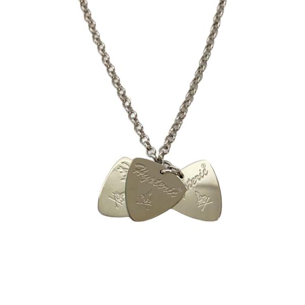 HYSTERIC GLAMOUR◇ロゴ刻印ギターピック 3連ネックレス/--/SLV/トップ