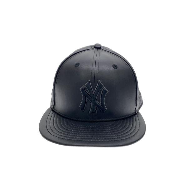 NEW ERA◇キャップ/7 5/8/レザー/BLK/メンズ// : セカンドストリート