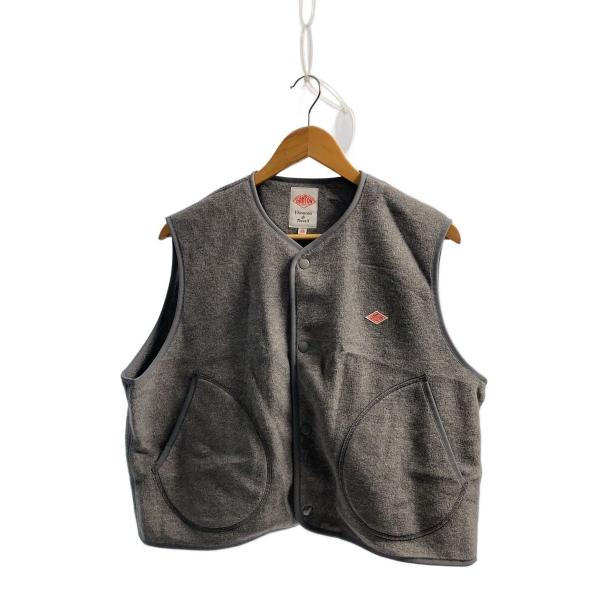 DANTON◇フリースベスト/38/ポリエステル/GRY/無地/DT-A0521