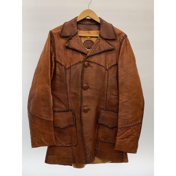 美品❗️34 ロストワールド SUBURBAN ホースレザージャケット(ブラウン) NORTH BEACH LEATHER◇70s~/第3ボタン欠損/レザージャケット・ブルゾン