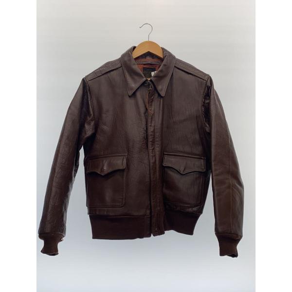 J.A.DUBOW◇フライトジャケット/40/レザー/BRW/A-2 : セカンド