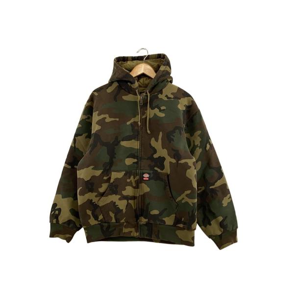 Supreme◇25FWジップパーカー/M/コットン/KHK/カモフラ : セカンド