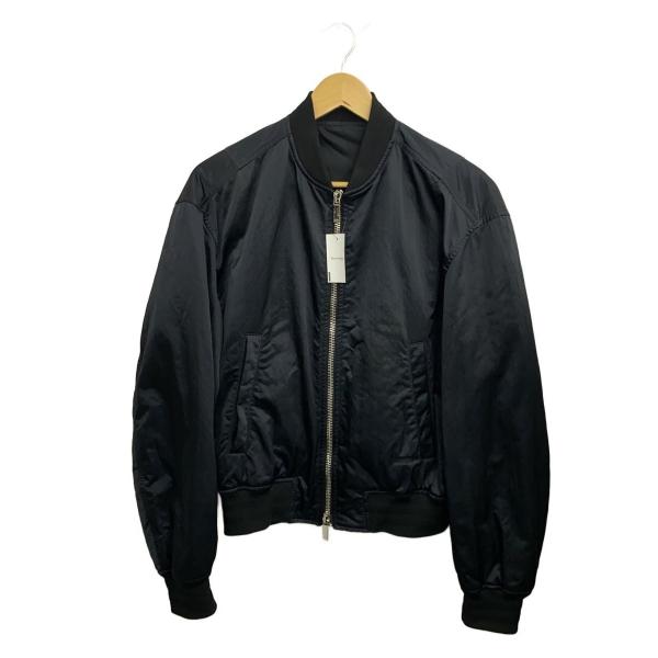 最終価格、クリスチャンディオール　ノーカラージャケット　￼L 黒 未使用に近い Christian Dior◇テクニカルキャンバスボンバージャケット/46