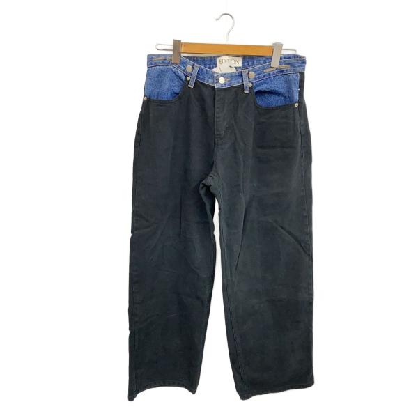 The Frankie Shop/HAYLA CONTRAST DENIM PANTS/M/コットン/BLK