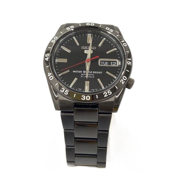 SEIKO◇自動巻腕時計/アナログ/ステンレス/BLK/BLK/7s26-02t0