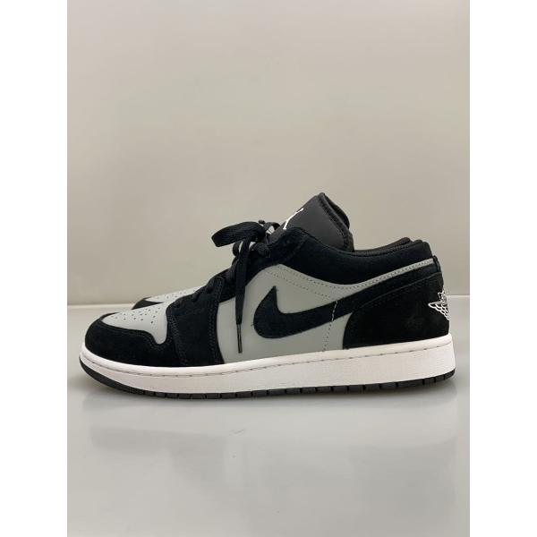 NIKE◆AIR JORDAN 1 LOW BLACK/LIGHT SMOKE GREY/WHITE/553558-048//