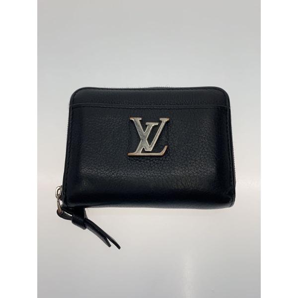LOUIS VUITTON◇ジッピー・コインパース_ロックミー//レザー/ブラック