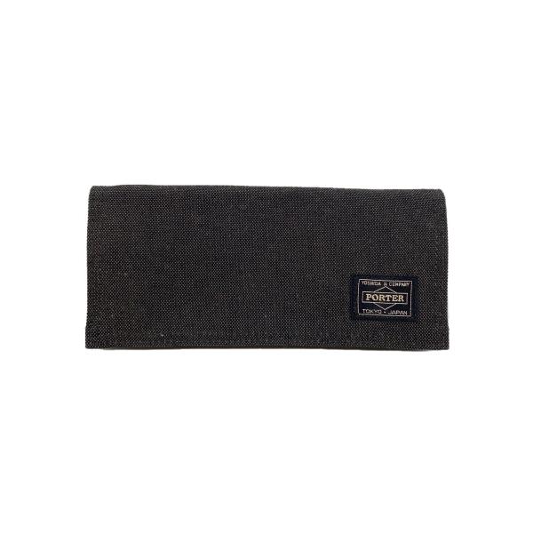 PORTER◇長財布/キャンバス/ブラック/SMOKY/スモーキー/内側ヤブレ有
