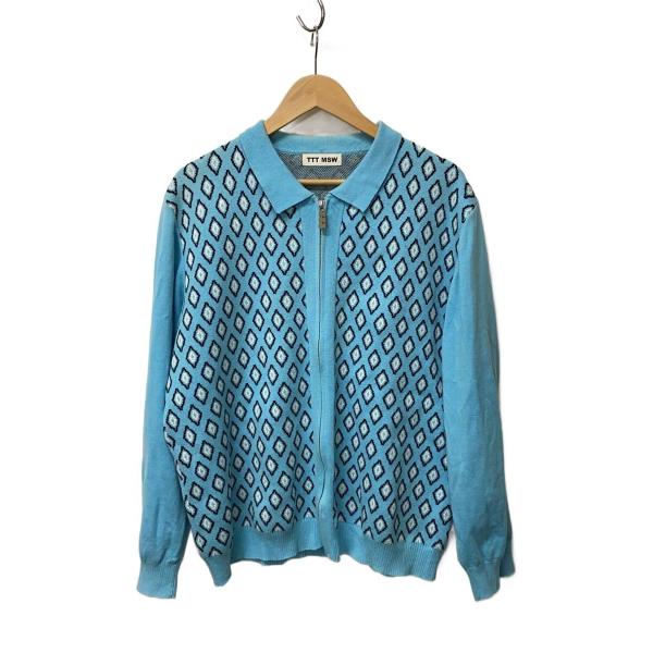 TTT_MSW◇カーディガン(薄手)/L/コットン/BLU/TTT-2023SS-KT10