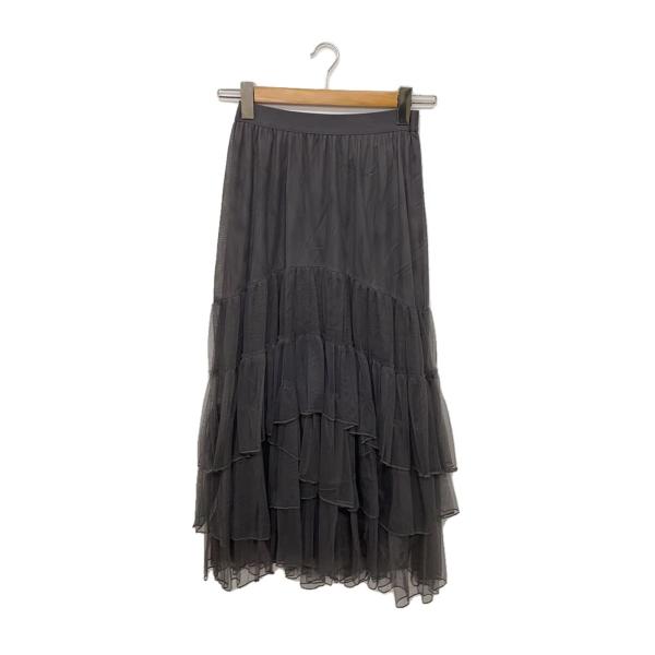COCO DEAL◇25SS/チュールティアードスカート/1/ポリエステル/GRY