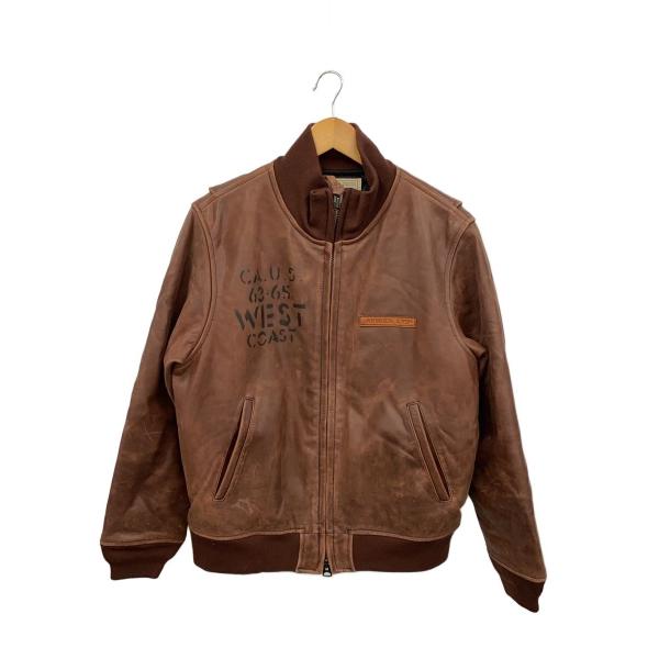【XLサイズ】AVIREX カウ タンカースジャケット　羊革　胸タグ　ブラウン AVIREX◇COW TANKERS JACKET/タンカースジャケット/L/牛革/BRW/6191077