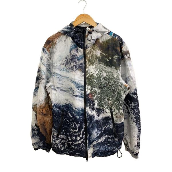 DIESEL◇J-WARRETT-PRINT/ナイロンジャケット/48/ナイロン/NVY/総柄