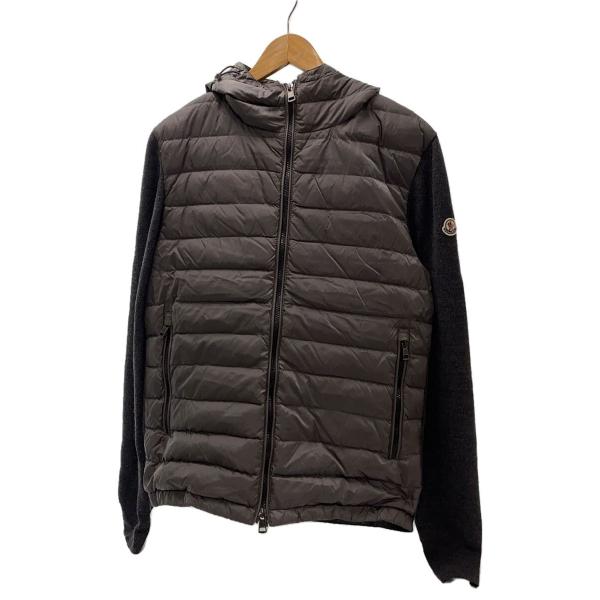 MONCLER MAGLIONE ニットダウン Lナイロン MONCLER◇MAGLIONE TRICOT CARDIGAN/ダウンジャケット/L