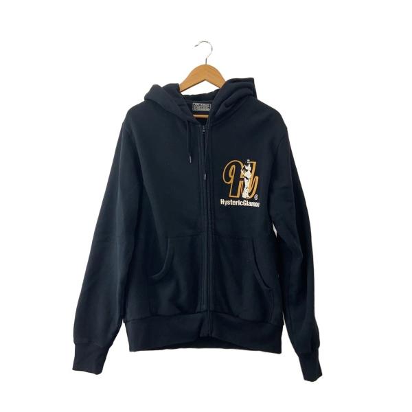 HYSTERIC GLAMOUR　パーカー HYSTERIC GLAMOUR◇IM IT 裏毛ジップパーカー/L/コットン/BLK
