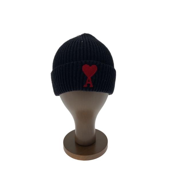 AMI PARIS◇ニットキャップ/--/BLK/無地/メンズ : セカンドストリート