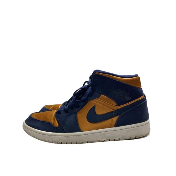 NIKE◆AIR JORDAN 1 MID SE/エアジョーダン1ミッドSE/ネイビー/852542-401/29cm/N
