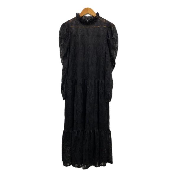 Acka.◇長袖ワンピース/--/ポリエステル/BLK : セカンドストリート