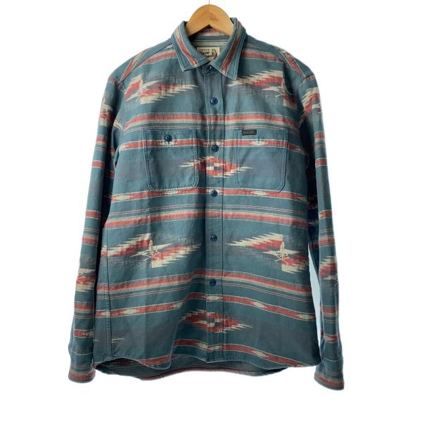 HYSTERIC GLAMOUR LOGO柄 シャンブレーワークシャツ XL HYSTERIC GLAMOUR◇長袖シャツ/L/コットン/0253AH09/HGC柄シャンブレー