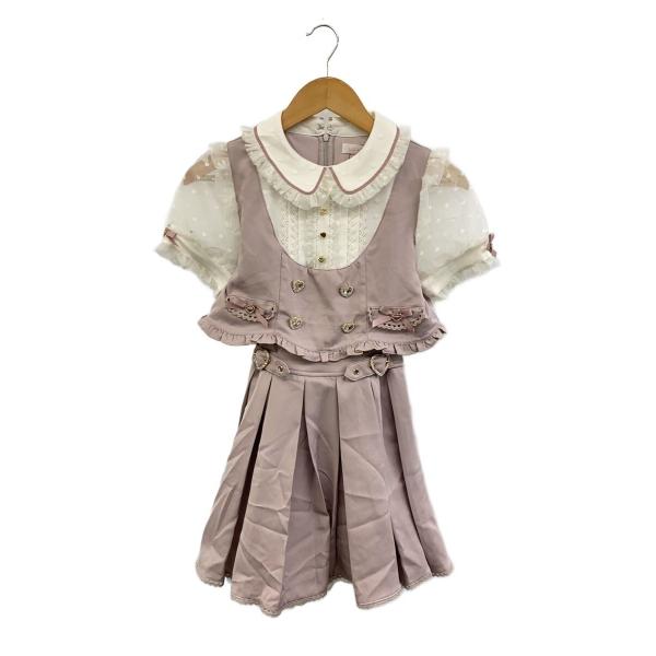 LIZ LISA◇半袖ワンピース/0/ポリエステル/PNK/142-6008-0 : セカンド