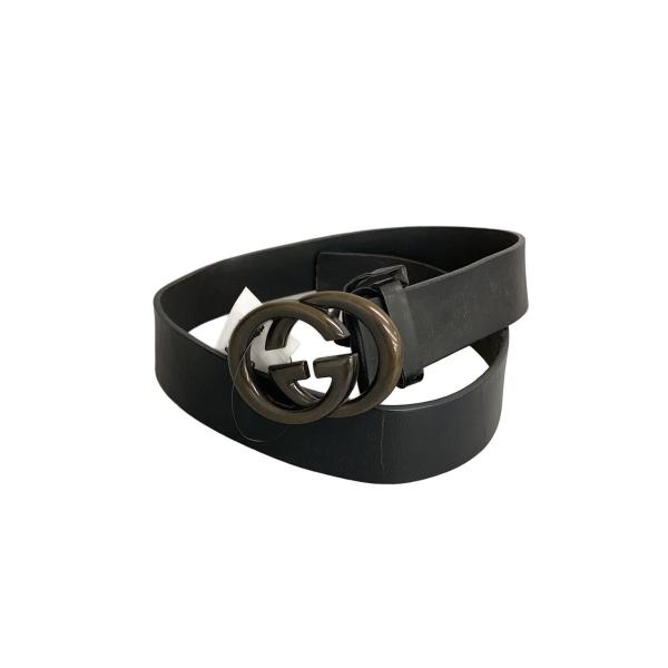 GUCCI◇ベルト/レザー/BLK/無地/メンズ/170854・497717・80・32