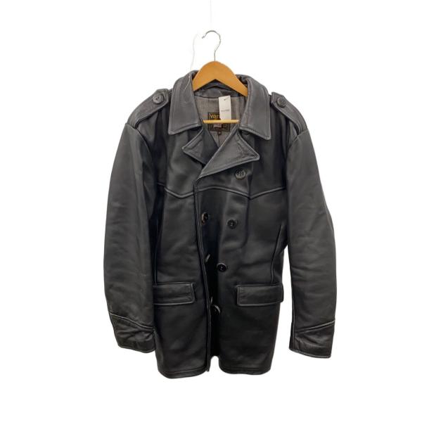VANSON◇REMINGTON/USA製/レザージャケット・ブルゾン/38/レザー/BLK