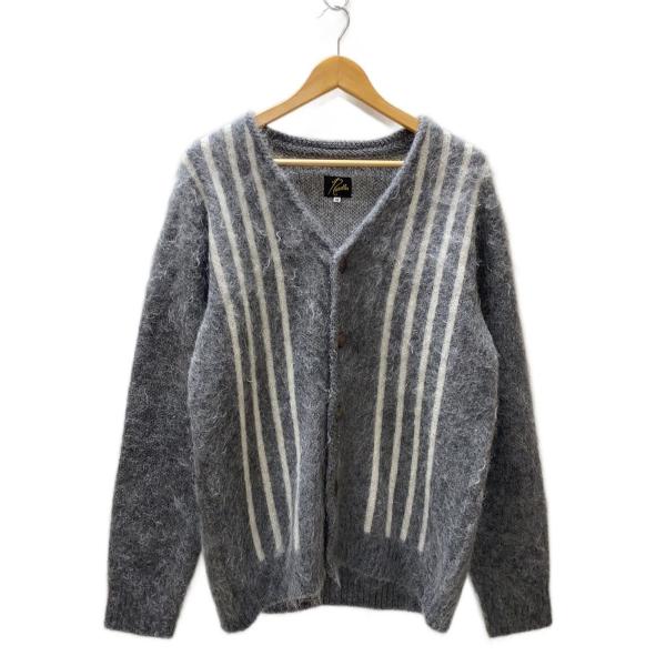 Needles XL グレー ブラック ストライプ カーディガン LAKOLE（ラコレ） カーディガン グラデストライプカーディガン/146463