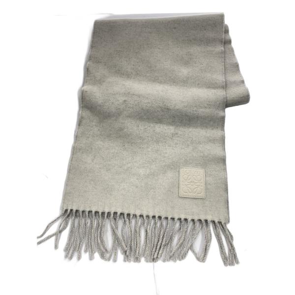 LOEWE◇マフラー/ウール/グレー/レディース/A-28003861/アナグラム